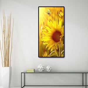 Sonnenblume - voller runder Diamant - 45x85cm