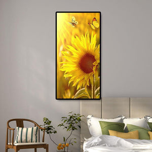 Sonnenblume - voller runder Diamant - 45x85cm