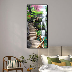 Wasserfall-Trestle - voller runder Diamant -