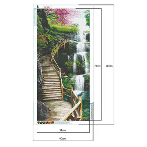 Wasserfall-Trestle - voller runder Diamant -