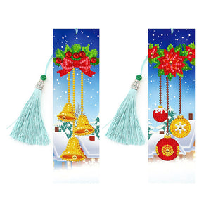 4pcs Weihnachten-DIY Diamond Painting Lesezeichen