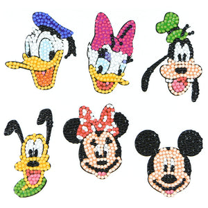 6pcs-Mickey Maus-Diy Handwerk Aufkleber