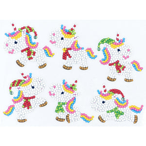 6pcs-Unicorn-Diy Handwerk Aufkleber