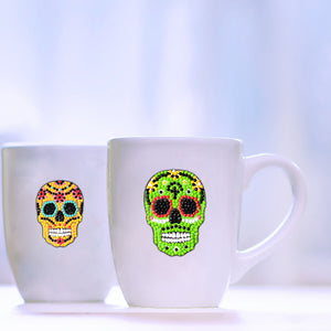 4pcs-Four Color Skull-Diy Handwerk Aufkleber