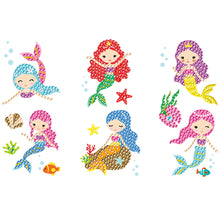 Lade das Bild in den Galerie-Viewer, 6pcs-Mermaid-Diy Handwerk Aufkleber
