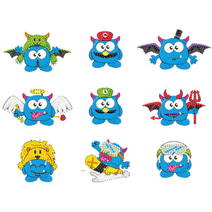 9pcs-Smurfs-Diy Handwerk Aufkleber