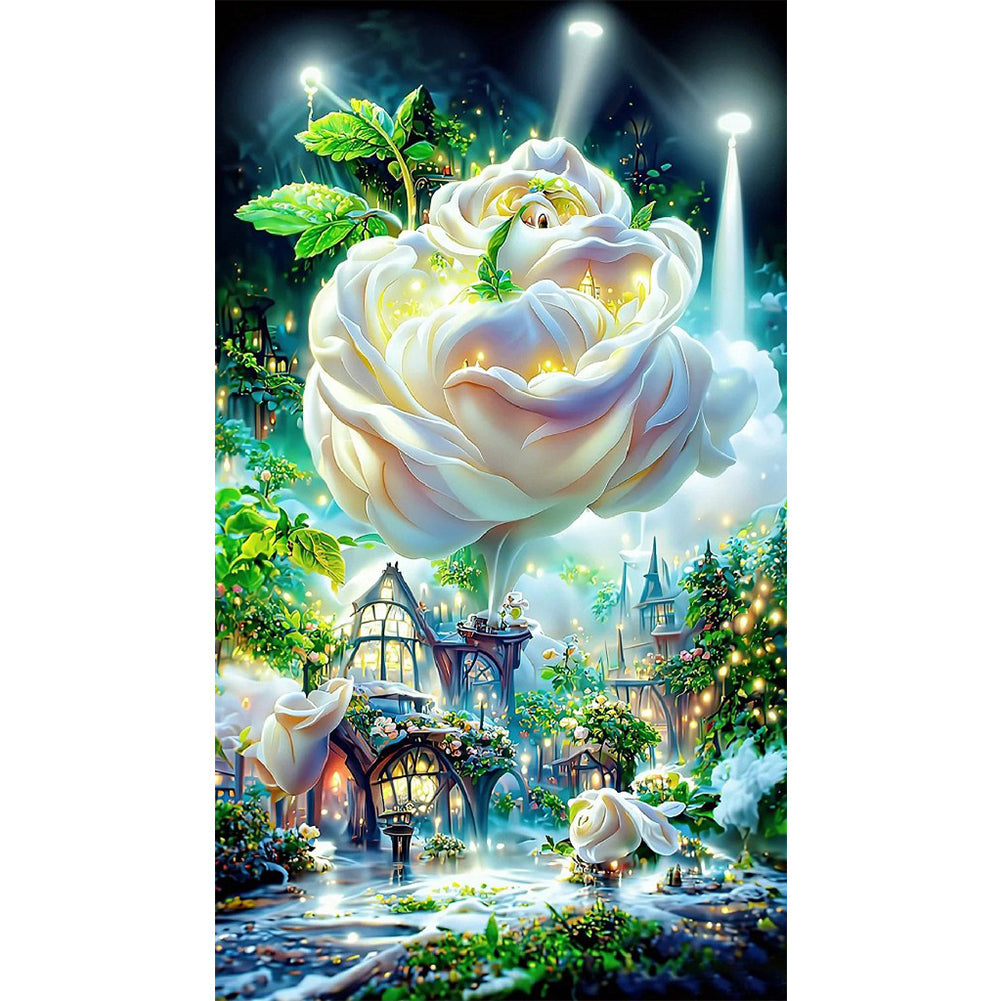 Rose Castle-Full Drill Diamond Painting-40x70CM