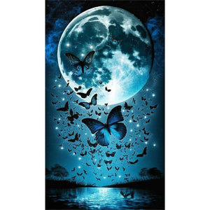 Mondlicht-Schmetterlings- Vollbild Diamond Painting-40x70cm