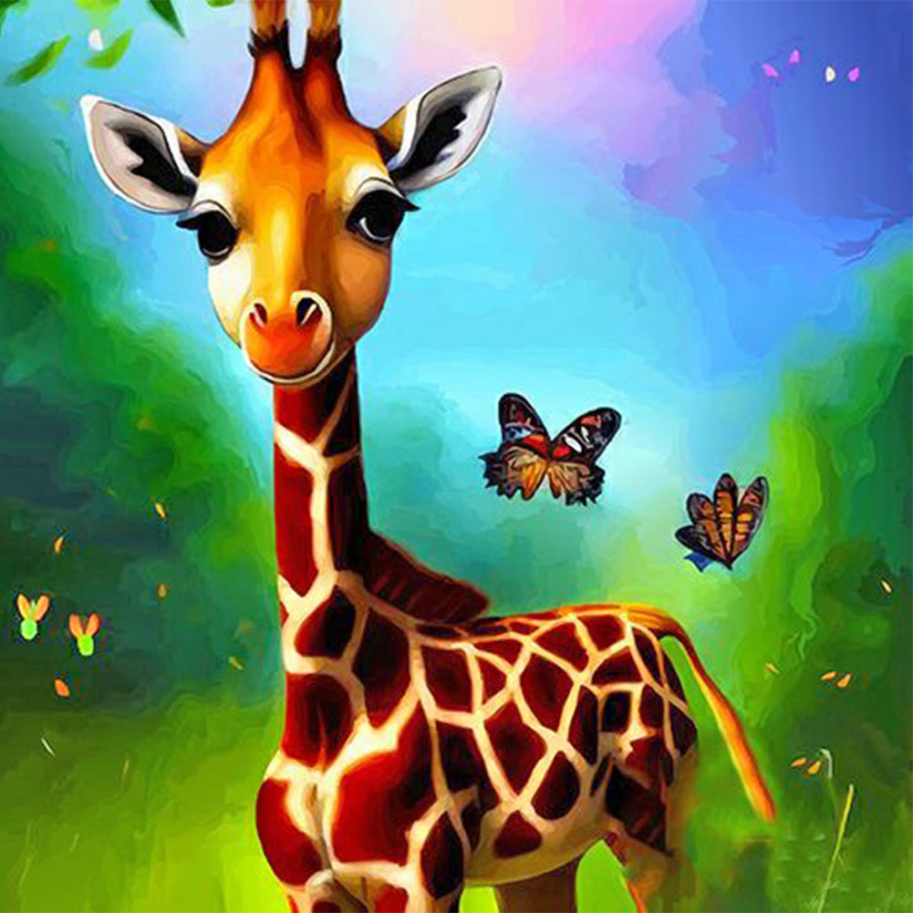 Buntes Tier-Volle Diamond Painting-30x30cm