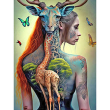 Lade das Bild in den Galerie-Viewer, Tattoo Girl-VollerDiamond Painting-30x40cm
