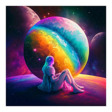 Lade das Bild in den Galerie-Viewer, Regenbogen Madchen-Voller  Diamond Painting-30x30cm
