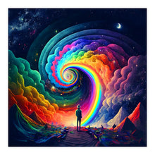 Lade das Bild in den Galerie-Viewer, Regenbogen Madchen-Voller  Diamond Painting-30x30cm
