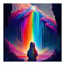 Lade das Bild in den Galerie-Viewer, Regenbogen Madchen-Voller  Diamond Painting-30x30cm
