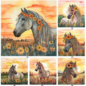 Field Horse-Voller Diamond Painting-30x30cm