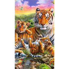 Lade das Bild in den Galerie-Viewer, Tiger Wolf-Voller Diamond Painting-40x70cm-Large Size
