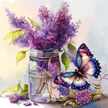 Lade das Bild in den Galerie-Viewer, Lavender Butterfly-VollerDiamond Painting-30x30cm
