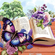 Lade das Bild in den Galerie-Viewer, Lavender Butterfly-VollerDiamond Painting-30x30cm
