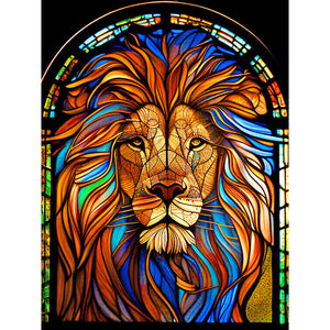 Buntglas Animal-VollerDiamond Painting-30x40cm