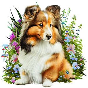 Dog-Voller Round Diamond Painting-30x30cm