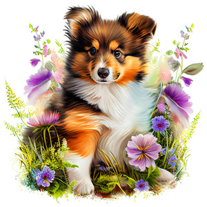 Dog-Voller Round Diamond Painting-30x30cm