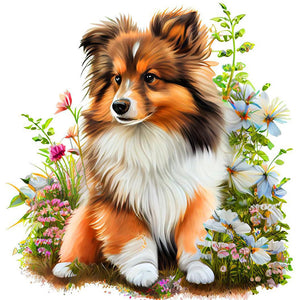 Dog-Voller Round Diamond Painting-30x30cm