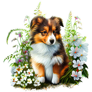 Dog-Voller Round Diamond Painting-30x30cm