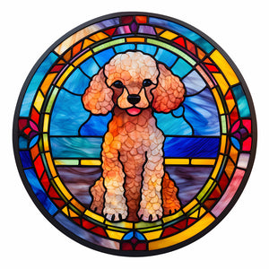 Buntglas Dog-Full Round Diamond Painting-30x30cm