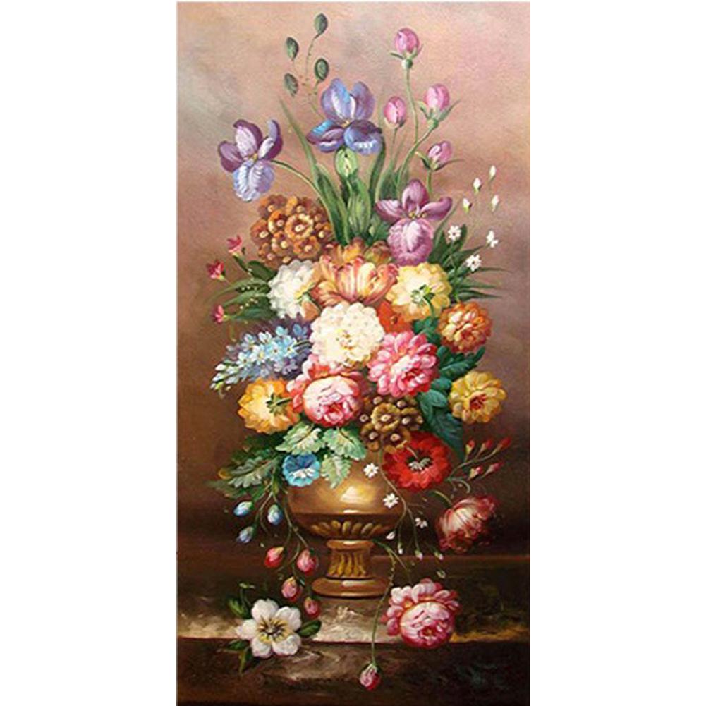 Blume - volle Runde Diamant-Malerei - 85x45cm