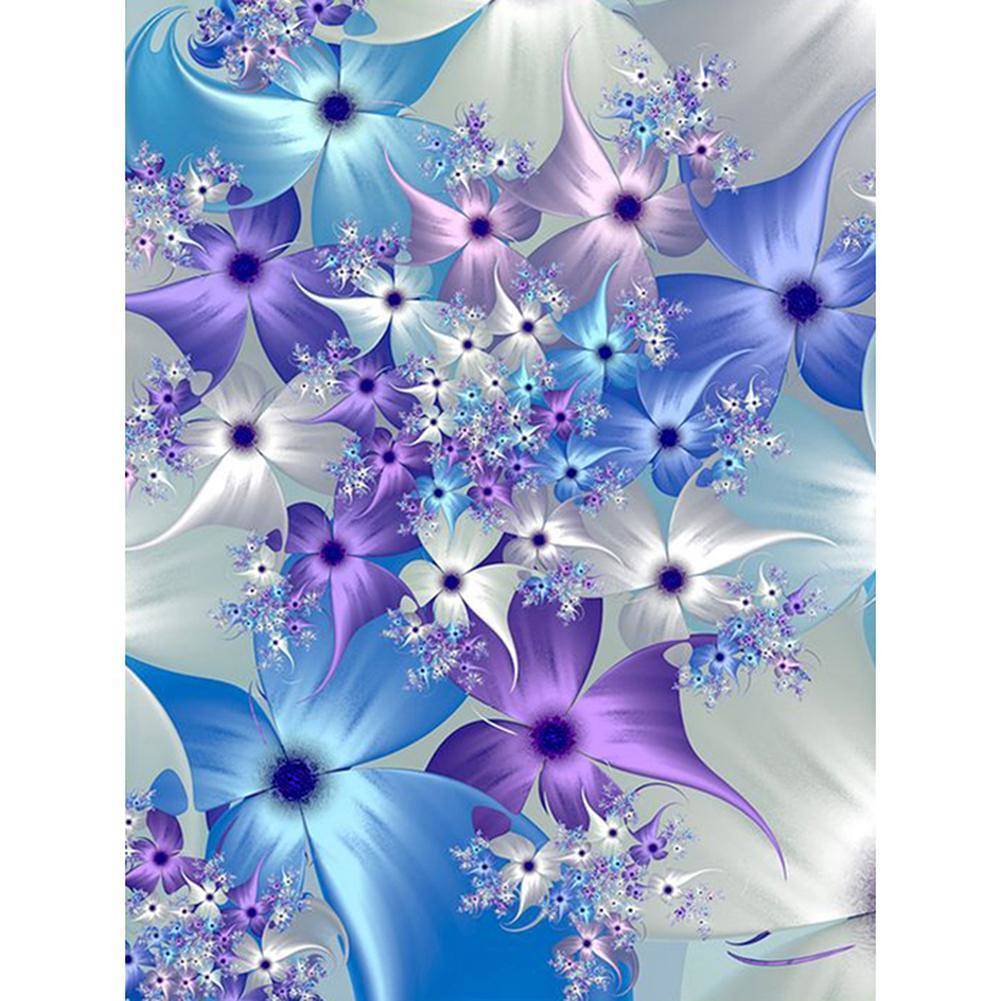 Kunst Blume - voller runder Diamant - 40x30cm