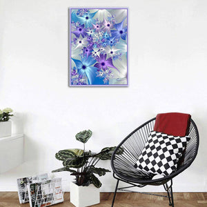 Kunst Blume - voller runder Diamant - 40x30cm