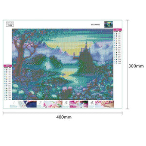 Neuheit Wald - voller quadratischer Diamant - 40x30cm