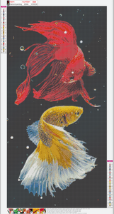 FischBilder - voller runder Diamant - 45x85cm