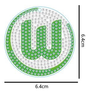 1pcs Fußball VfL Wolfsburg doppelseitig - 5D DIY Bastel Schlüsselanhänger