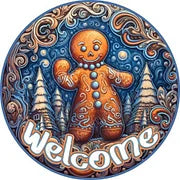 Weihnachts-Lebkuchenjunge – rundes Diamantgemälde – 40 x 40 cm
